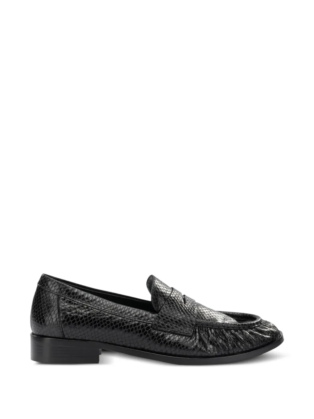 strategia shoes snakeskin-effect loafers - Schwarz