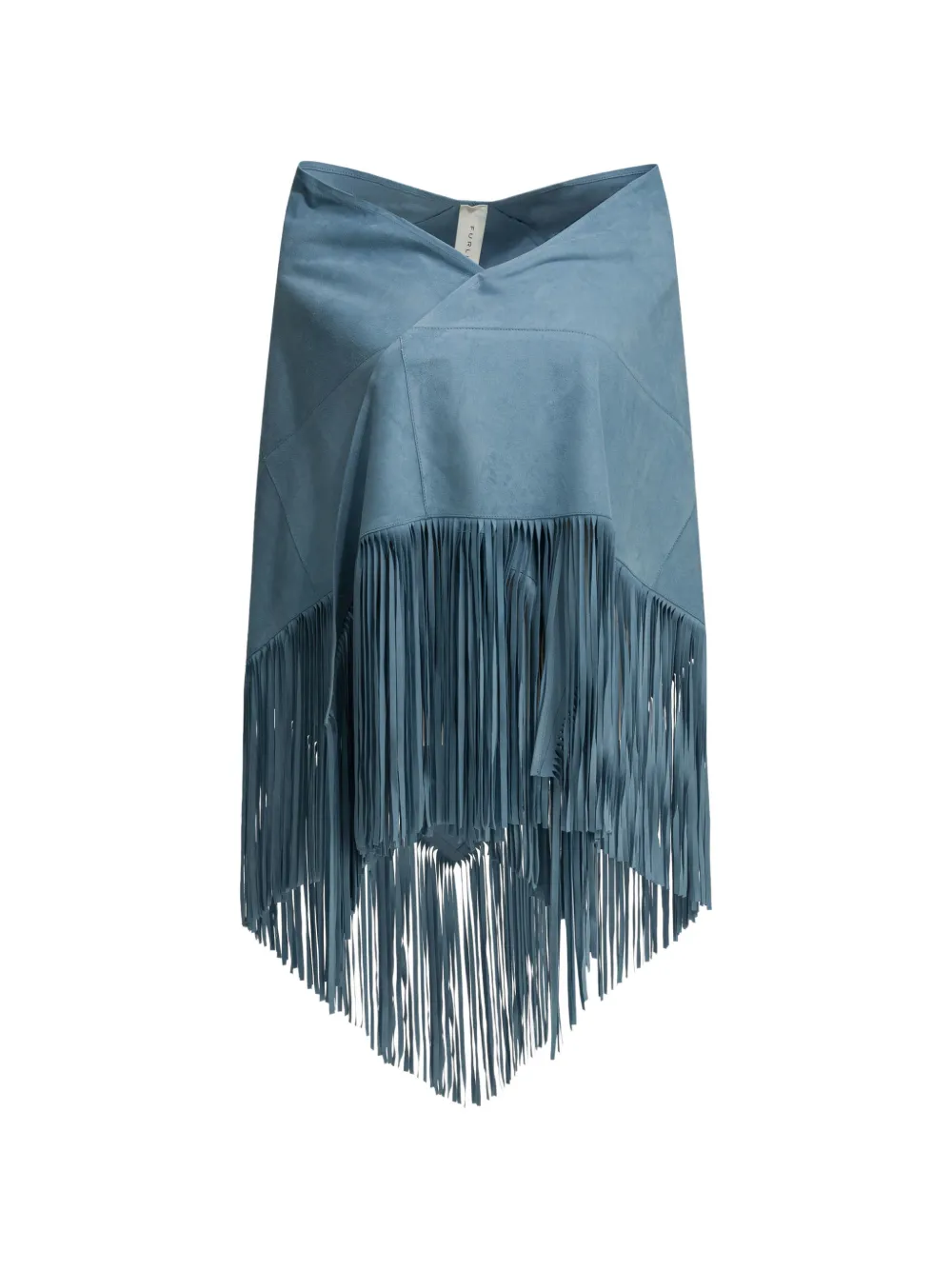 FURLING BY GIANI fringed suede scarf - Blau