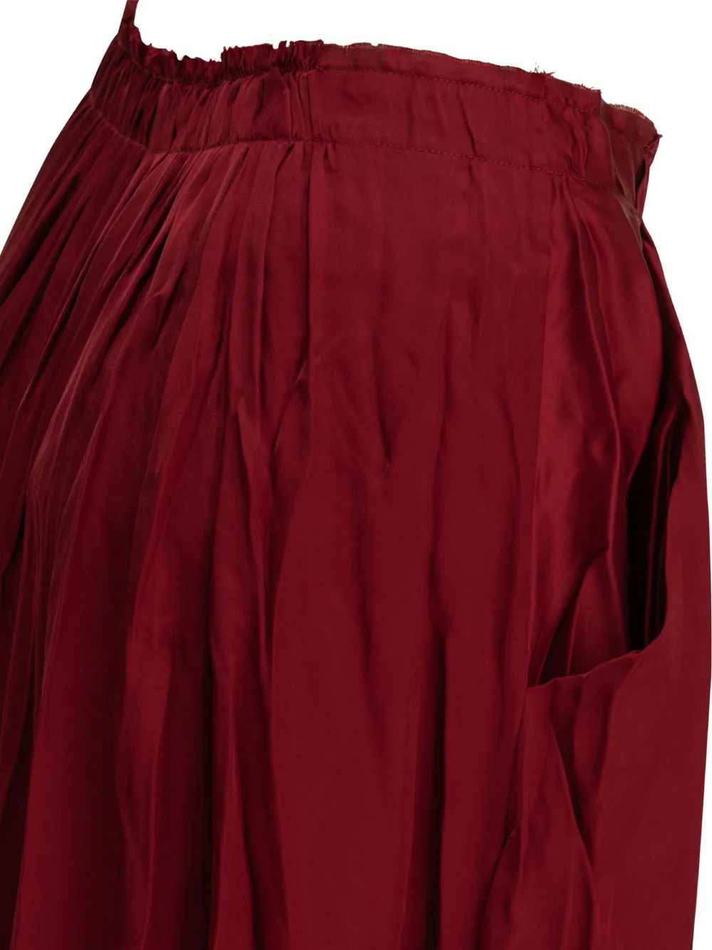 SA SU PHI Plooirok met elastische taille Rood