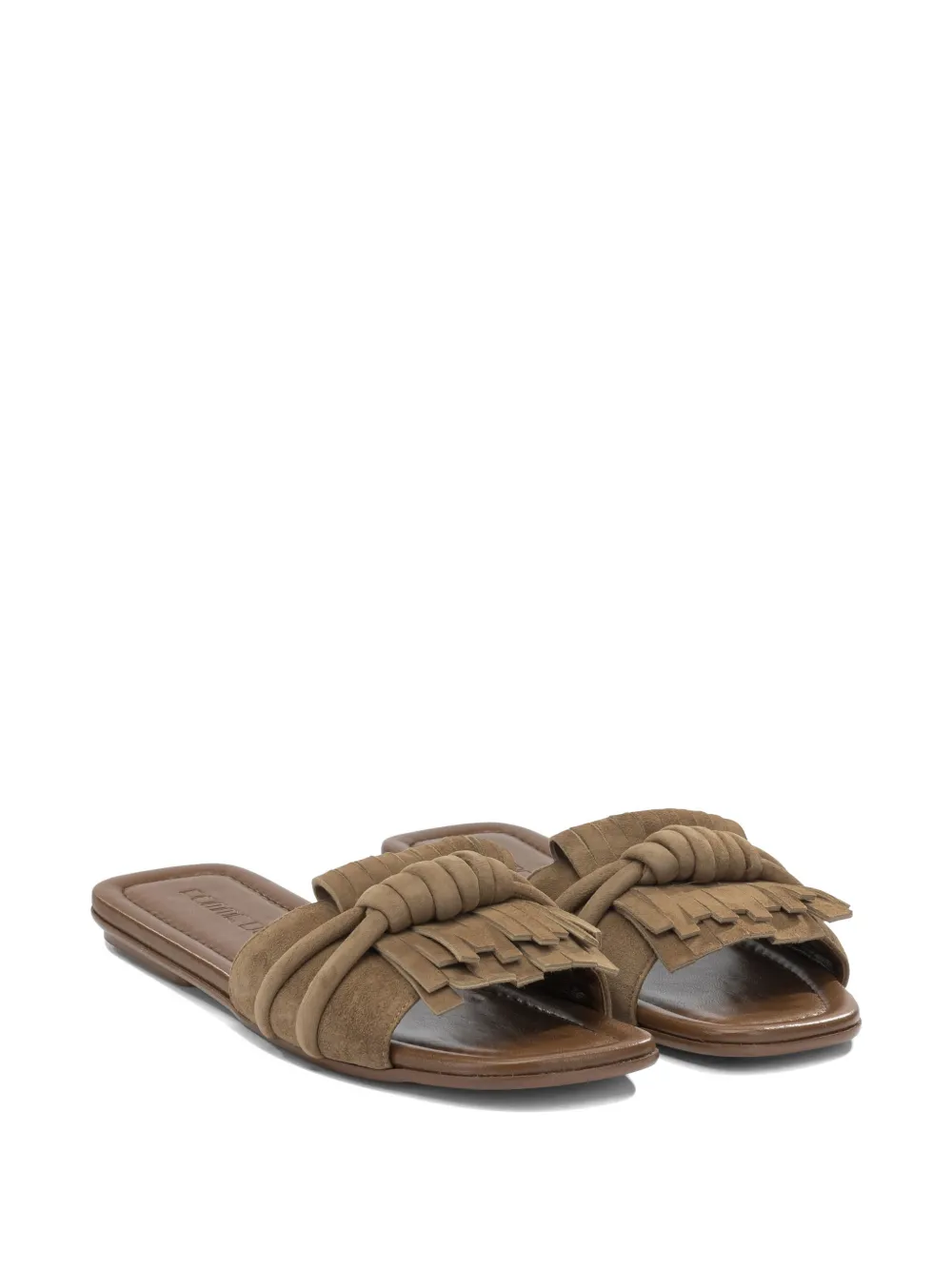 Pomme D´Or Glenn fringed knotted sandals Bruin