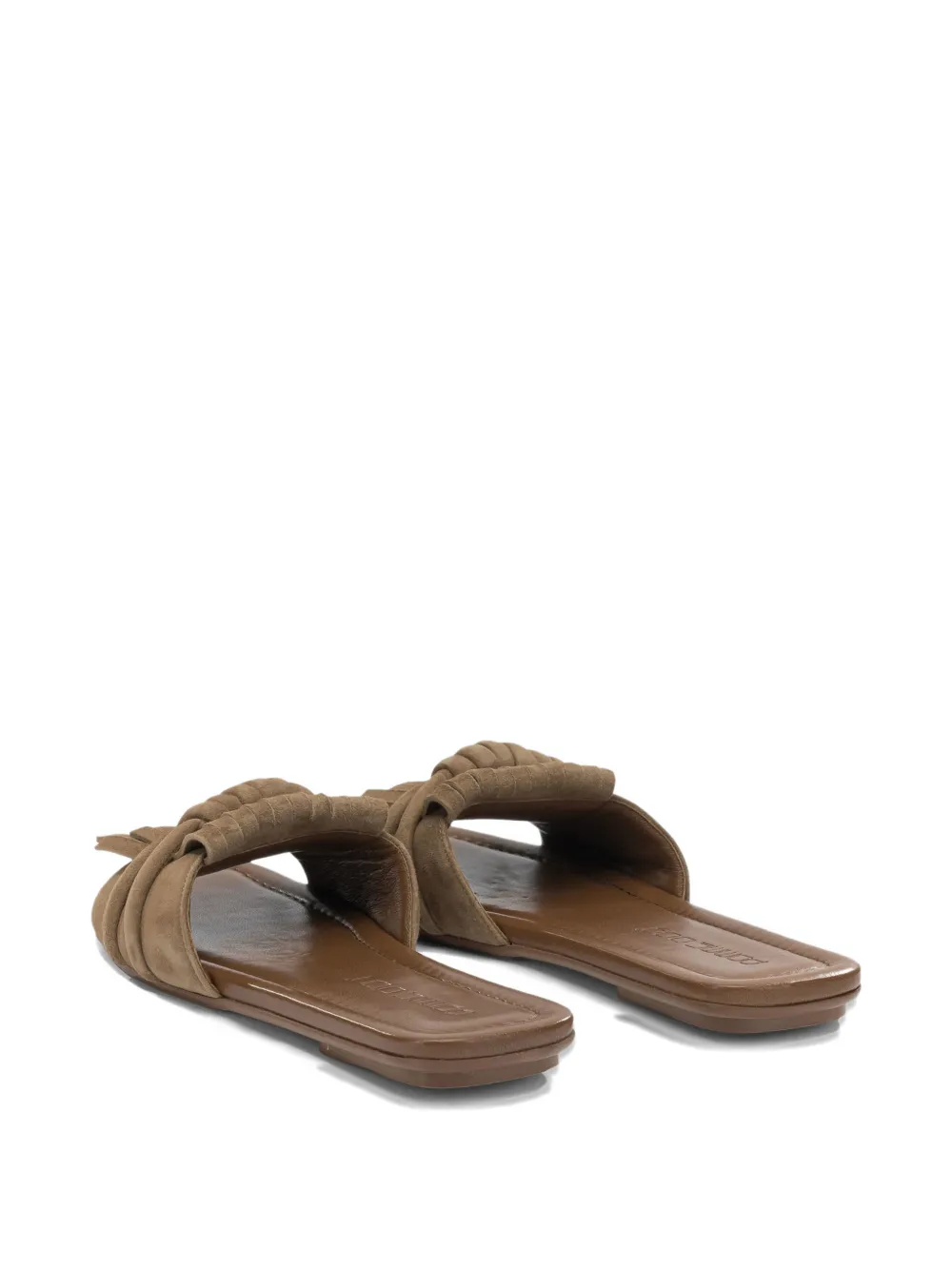 Pomme D´Or Glenn fringed knotted sandals Bruin