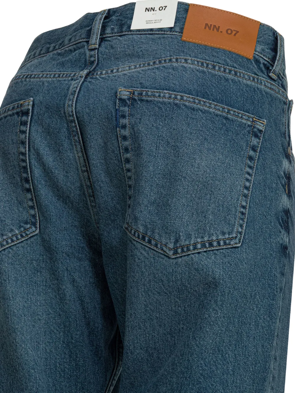 NN07 Sonny jeans met logopatch Blauw