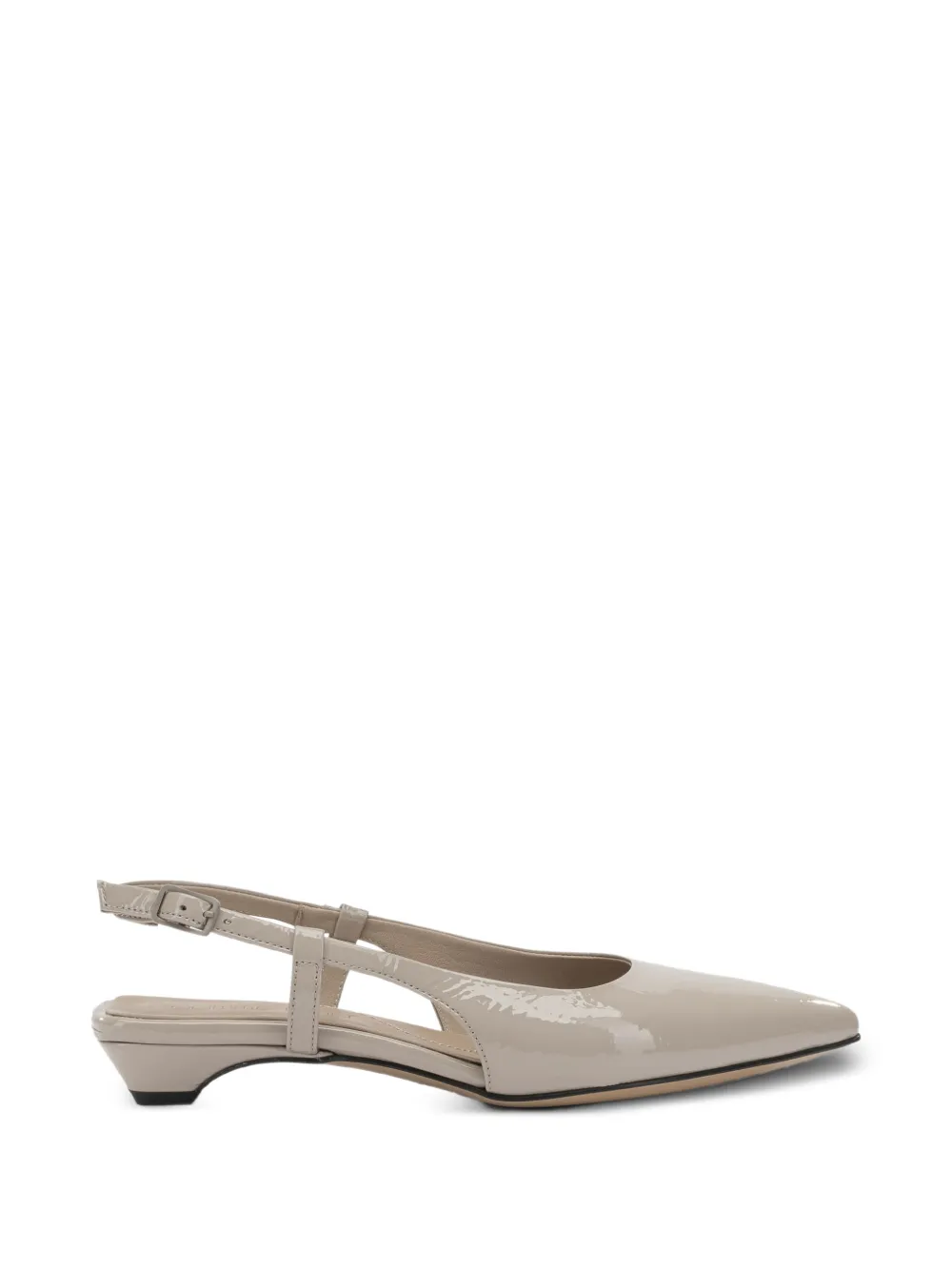Pomme D´Or Greta patent leather slingback pumps Beige