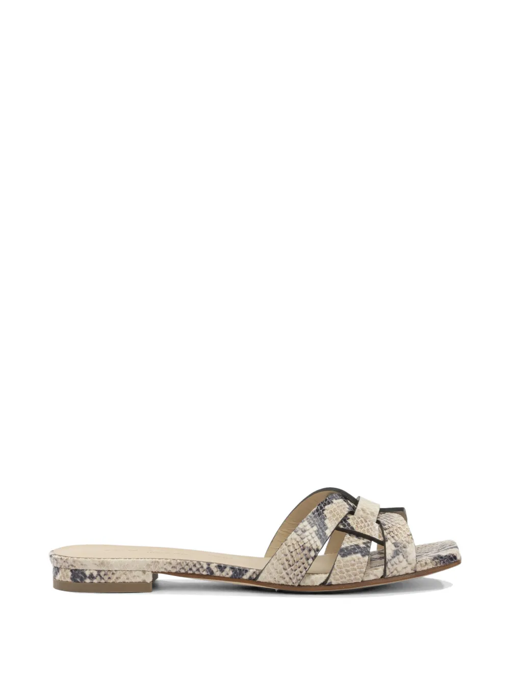 Sergio Levantesi Norma6 snake-effect caged sandals Beige