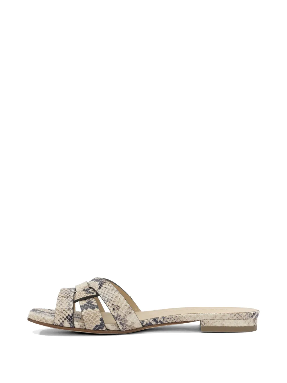 Sergio Levantesi Norma6 snake-effect caged sandals Beige