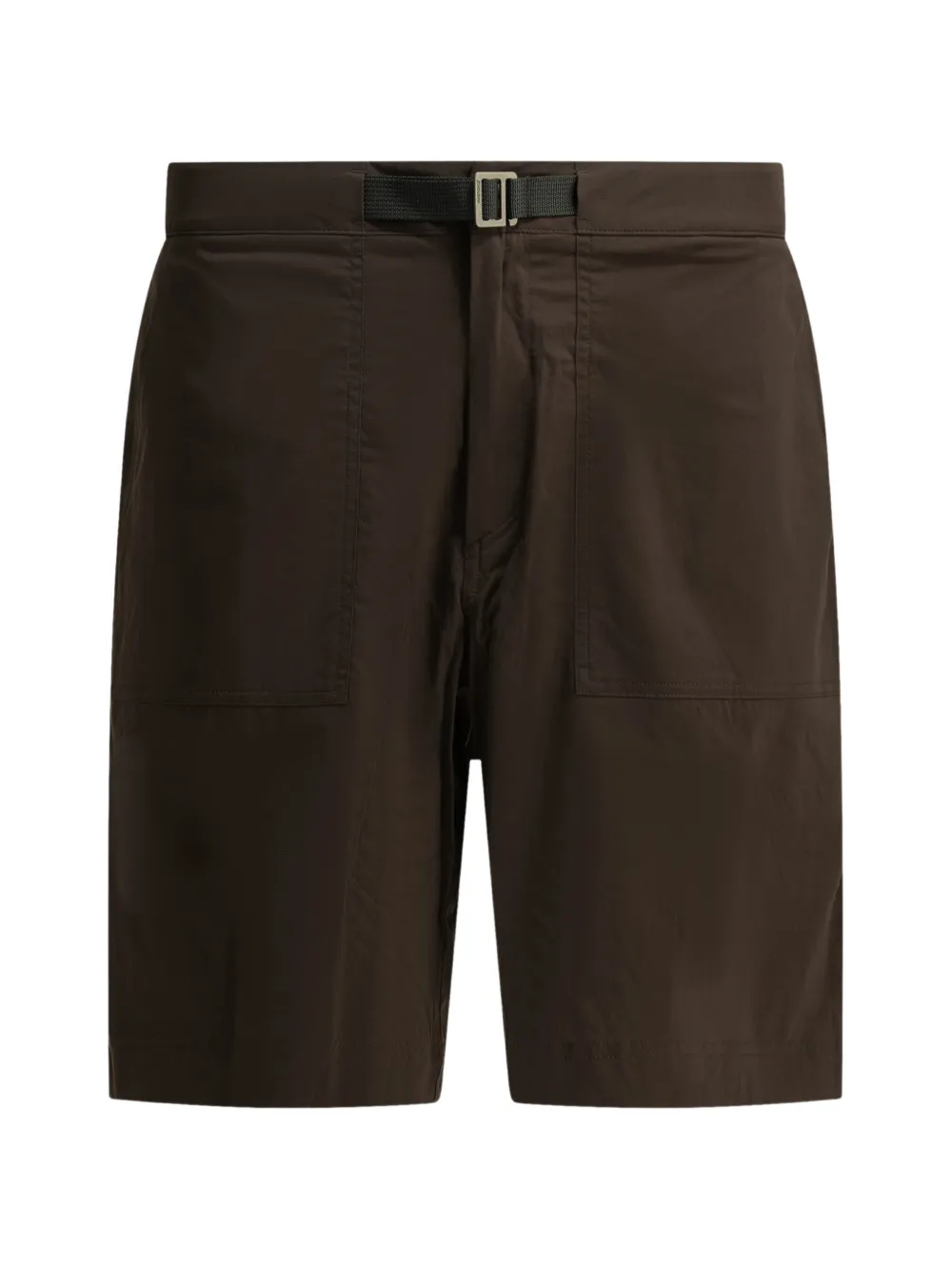 Houdini Sportswear Liquid Chore belted patch-pocket shorts - Marrone