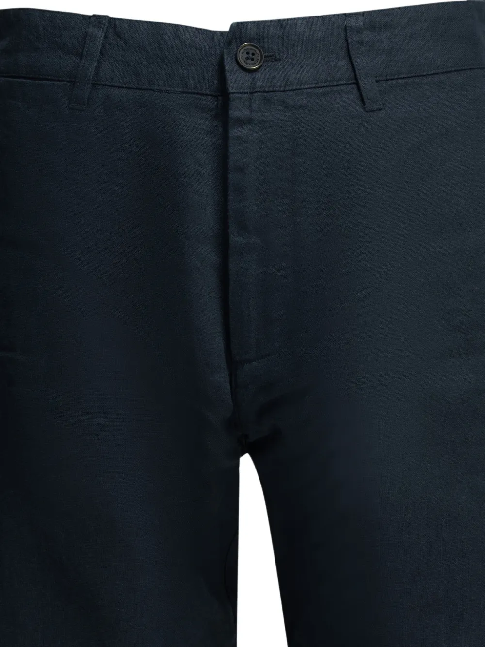 NN07 Aden linnen straight chino Blauw