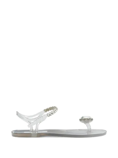 MENGHI crystal-embellished thong sandals