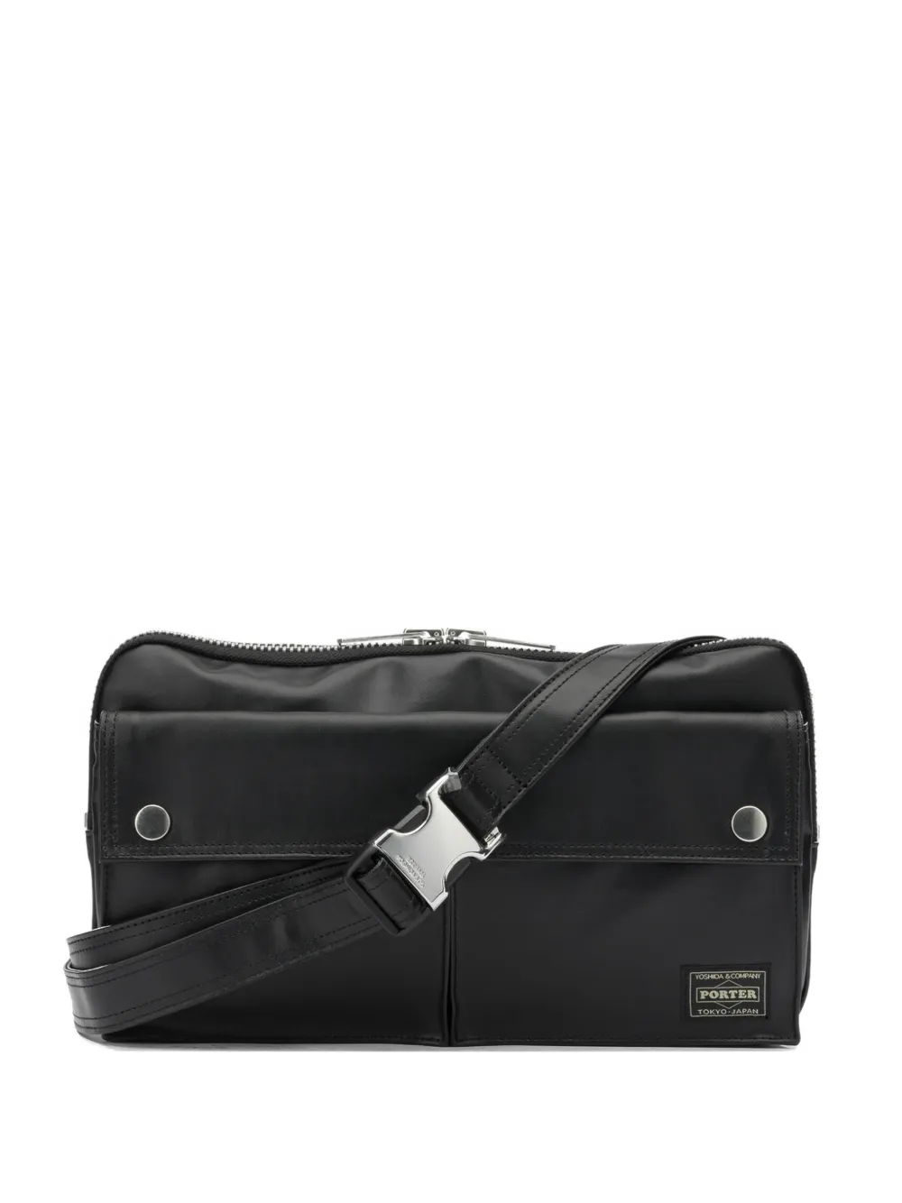 Porter-Yoshida & Co. Free Style logo-patch buckle-fastening belt bag - Nero