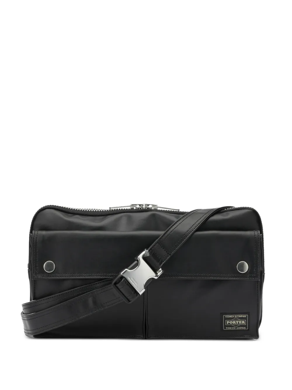 Porter-Yoshida & Co. Free Style logo-patch buckle-fastening belt bag - Nero