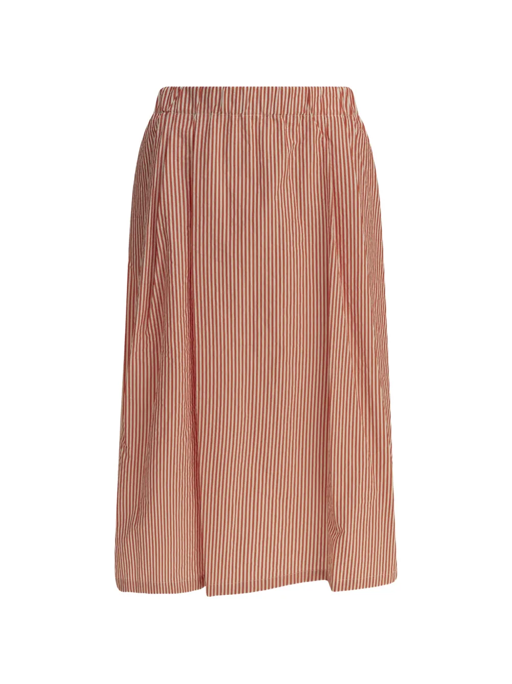 Apuntob striped pleated cotton midi skirt - Rosso