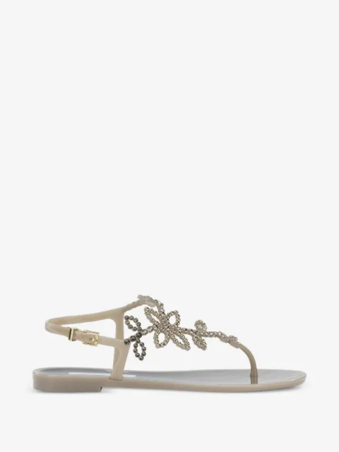 MENGHI crystal-embellished floral sandals
