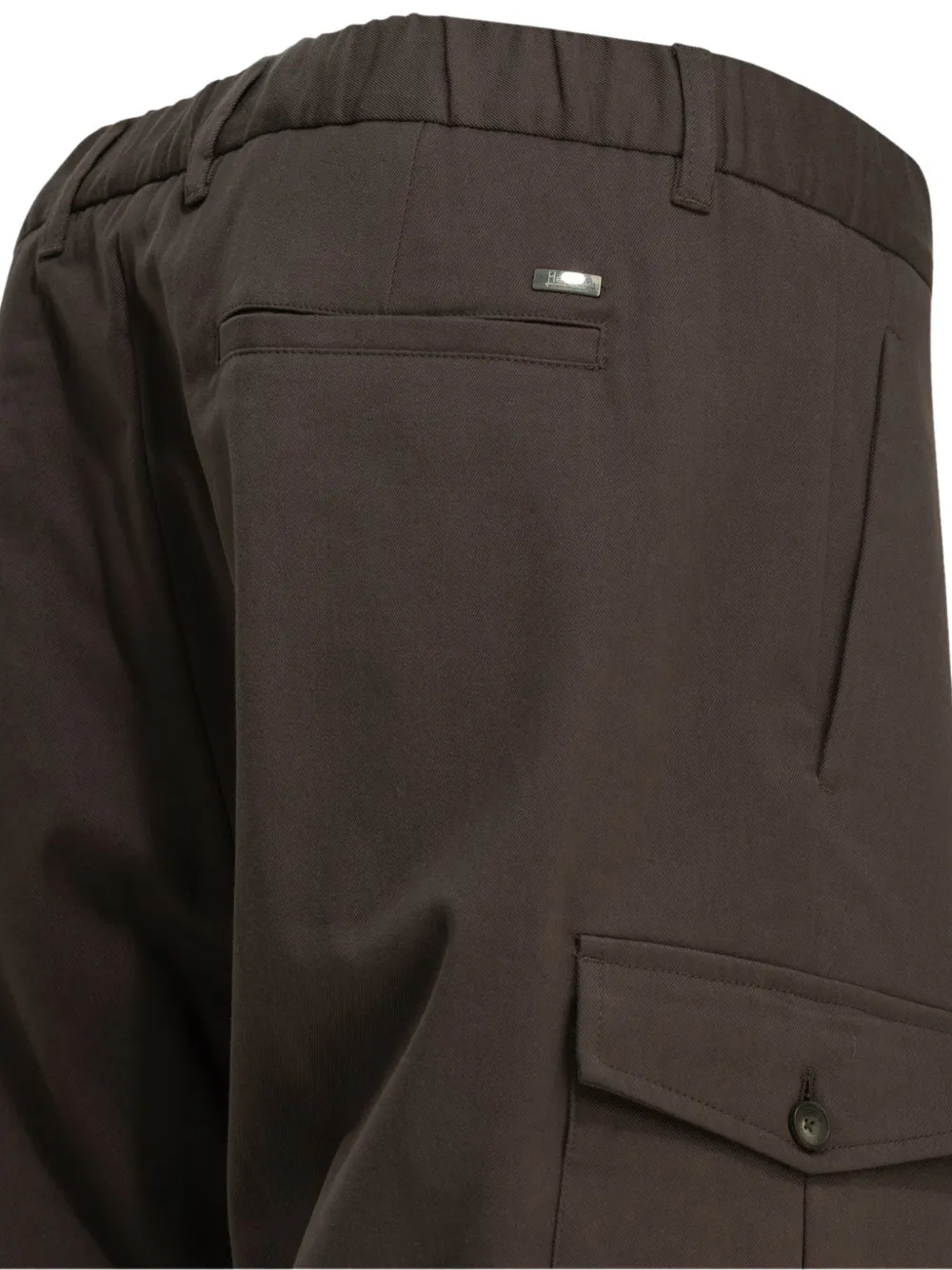 Herno Geplooide cargo shorts Bruin