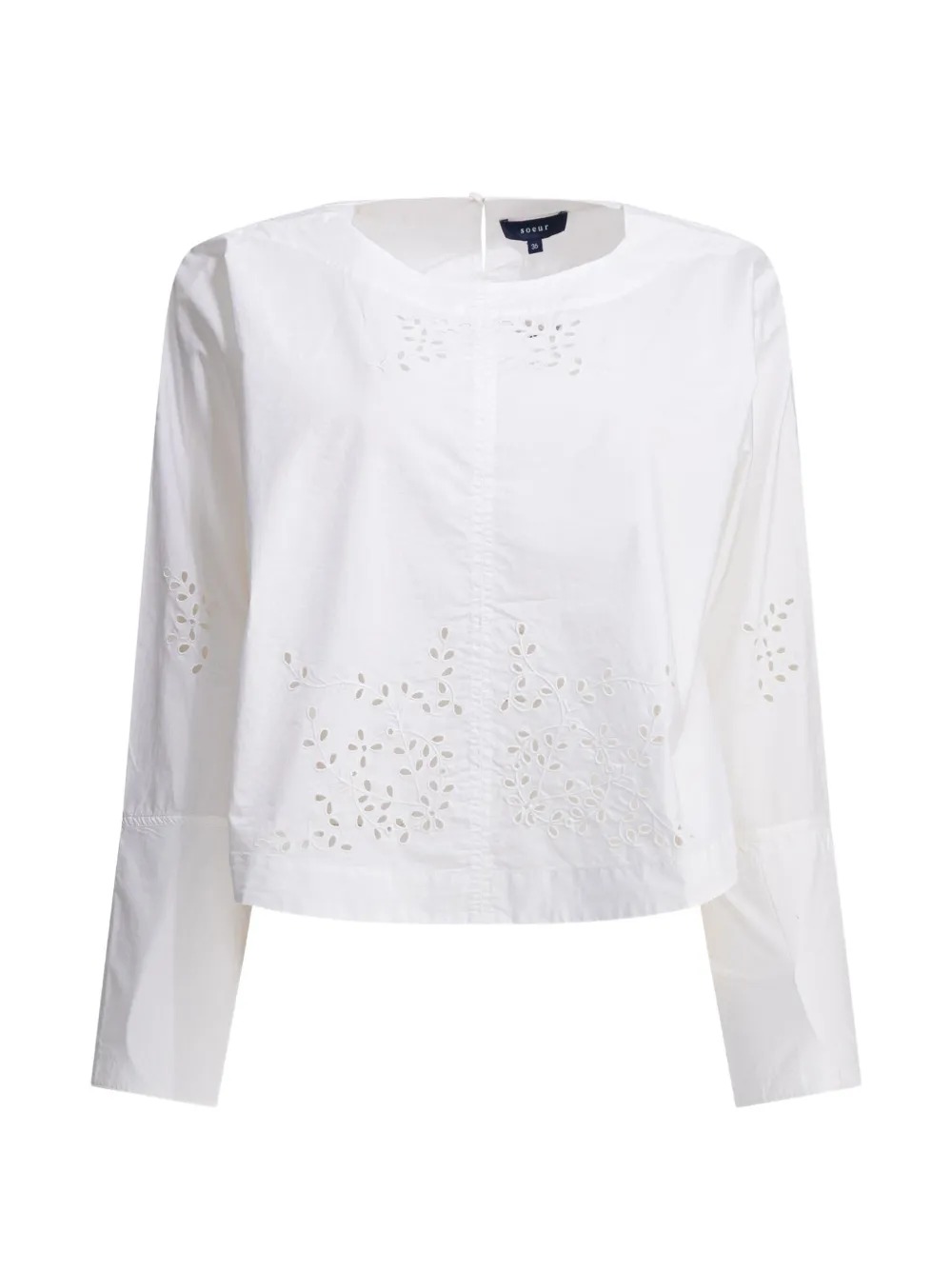 Soeur floral-broderie cotton blouse - Bianco