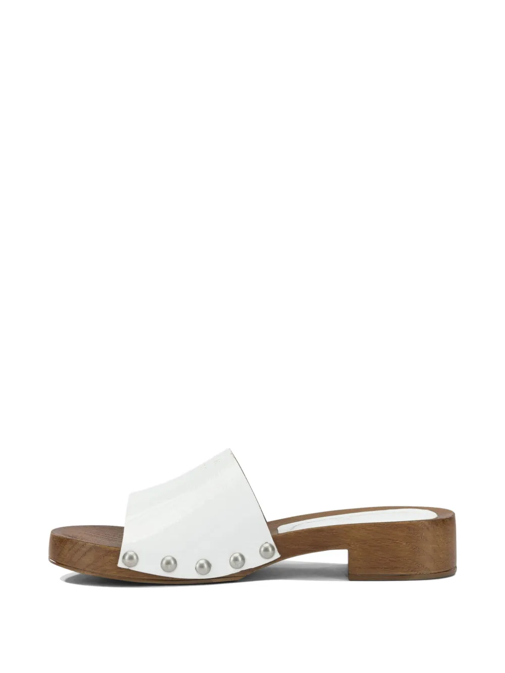 Copenhagen Studios stud-embellished leather clog sandals Wit