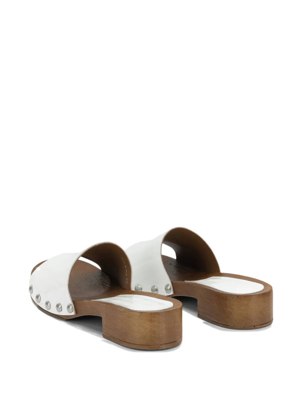 Copenhagen Studios stud-embellished leather clog sandals Wit