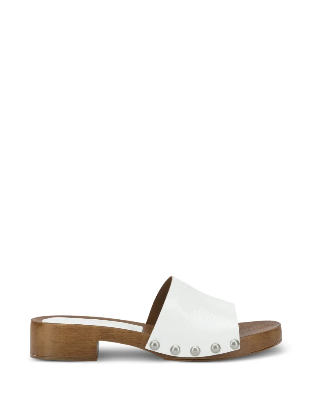 Copenhagen Studios stud-embellished leather clog sandals Wit