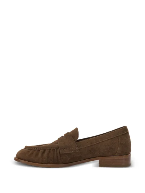 strategia shoes ruched suede loafers