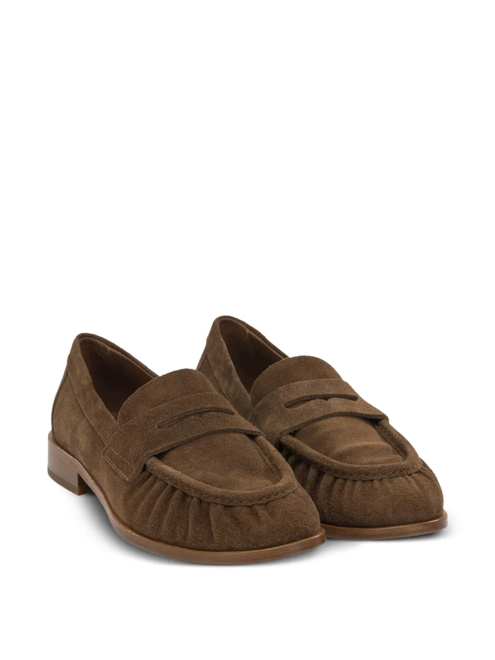 strategia shoes ruched suede loafers Bruin