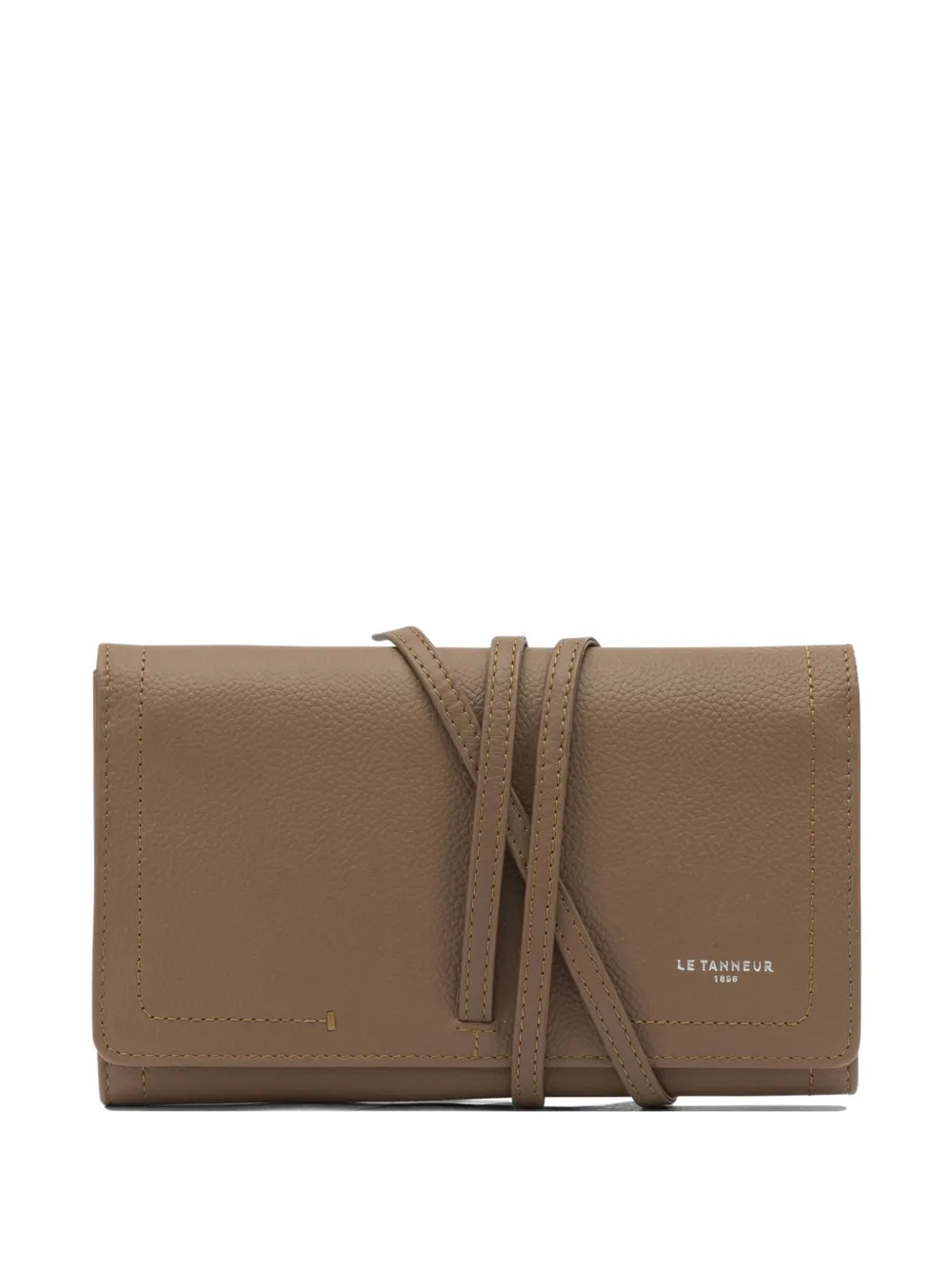 Le Tanneur logo-print wrap-around clutch bag - Toni neutri