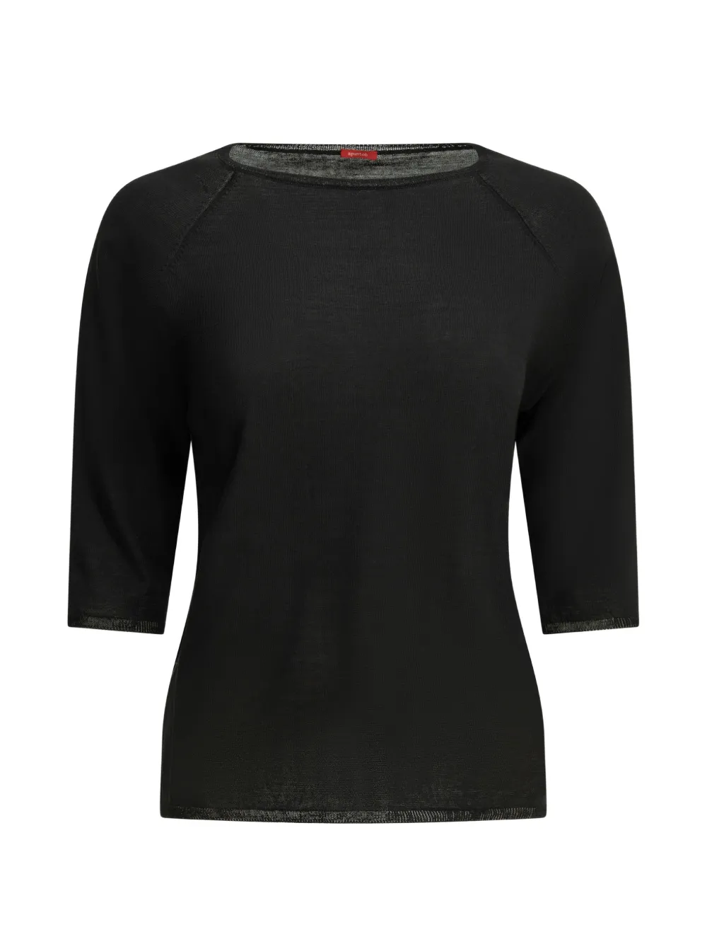 Apuntob raglan-sleeve boat-neck cotton sweater - Schwarz