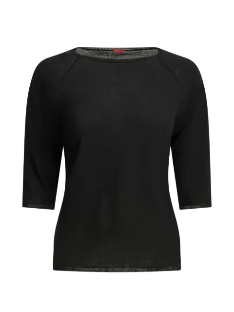 Apuntob raglan-sleeve boat-neck cotton sweater