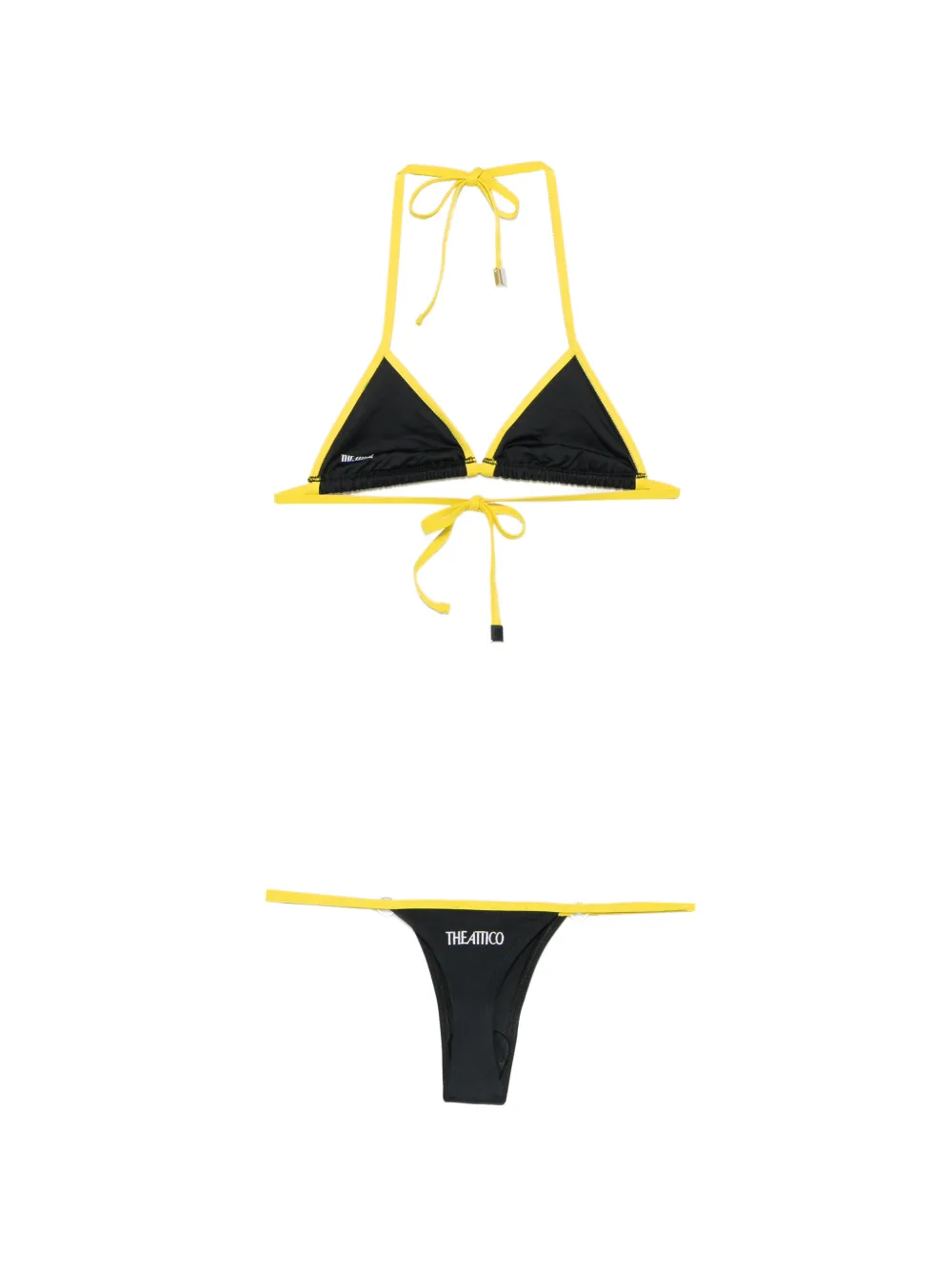 The Attico Bikinitop met logoprint Zwart