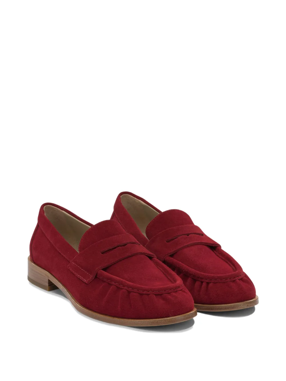 strategia shoes suede penny loafers Rood