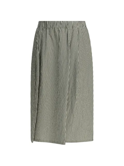 Apuntob striped cotton midi skirt