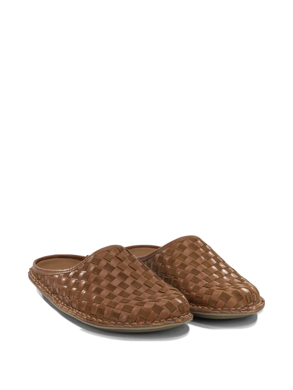 Comme des Garçons Homme Roma woven leather clogs Bruin