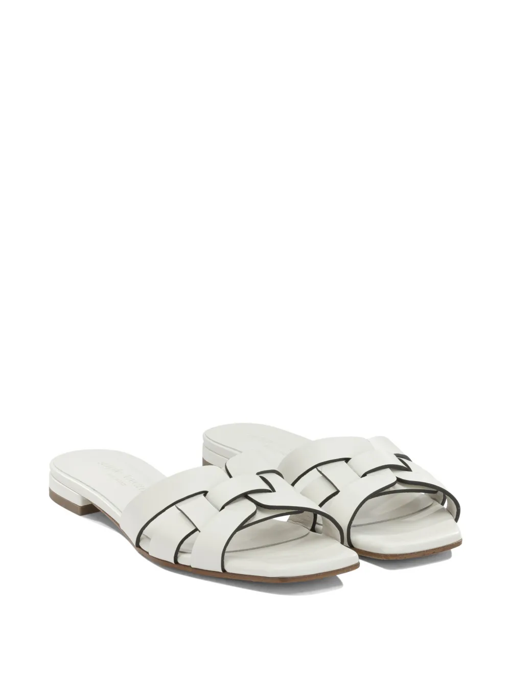 Sergio Levantesi Norma6 Tryde interwoven leather sandals Wit