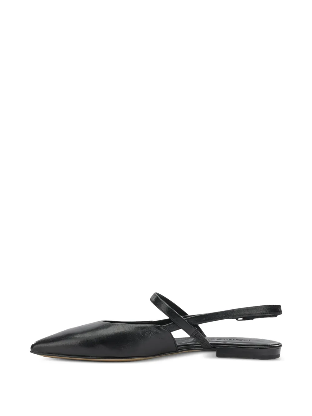 Pomme D´Or pointed-toe slingback flat pumps Zwart