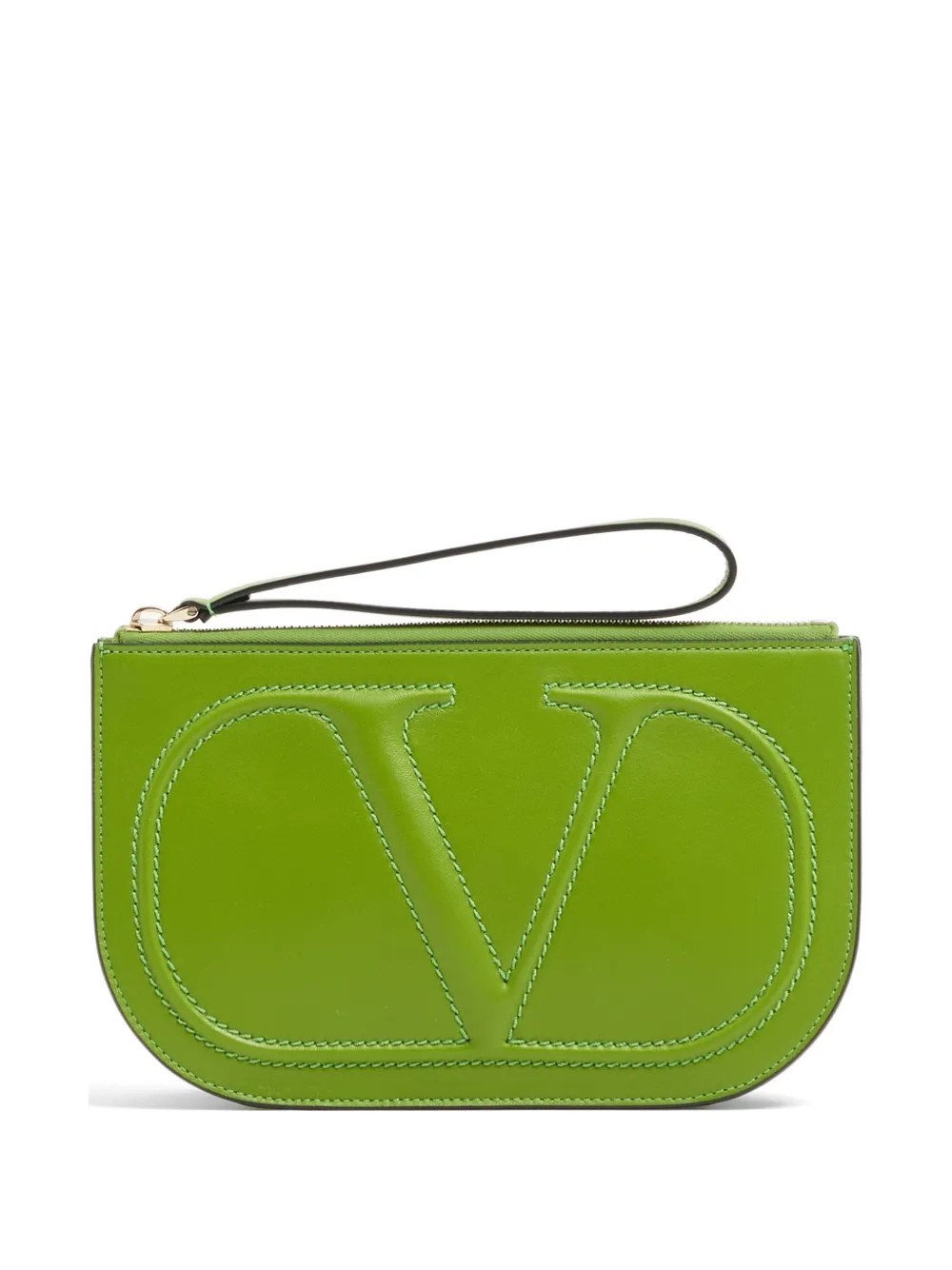 Valentino Garavani VLogo Walk nappa pouch - Verde