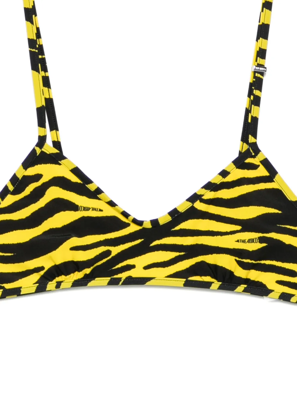 The Attico Bikinislip met tijgerprint Geel