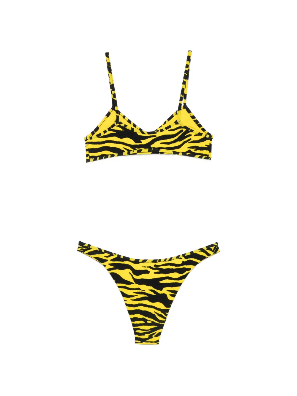 The Attico Bikinislip met tijgerprint Geel