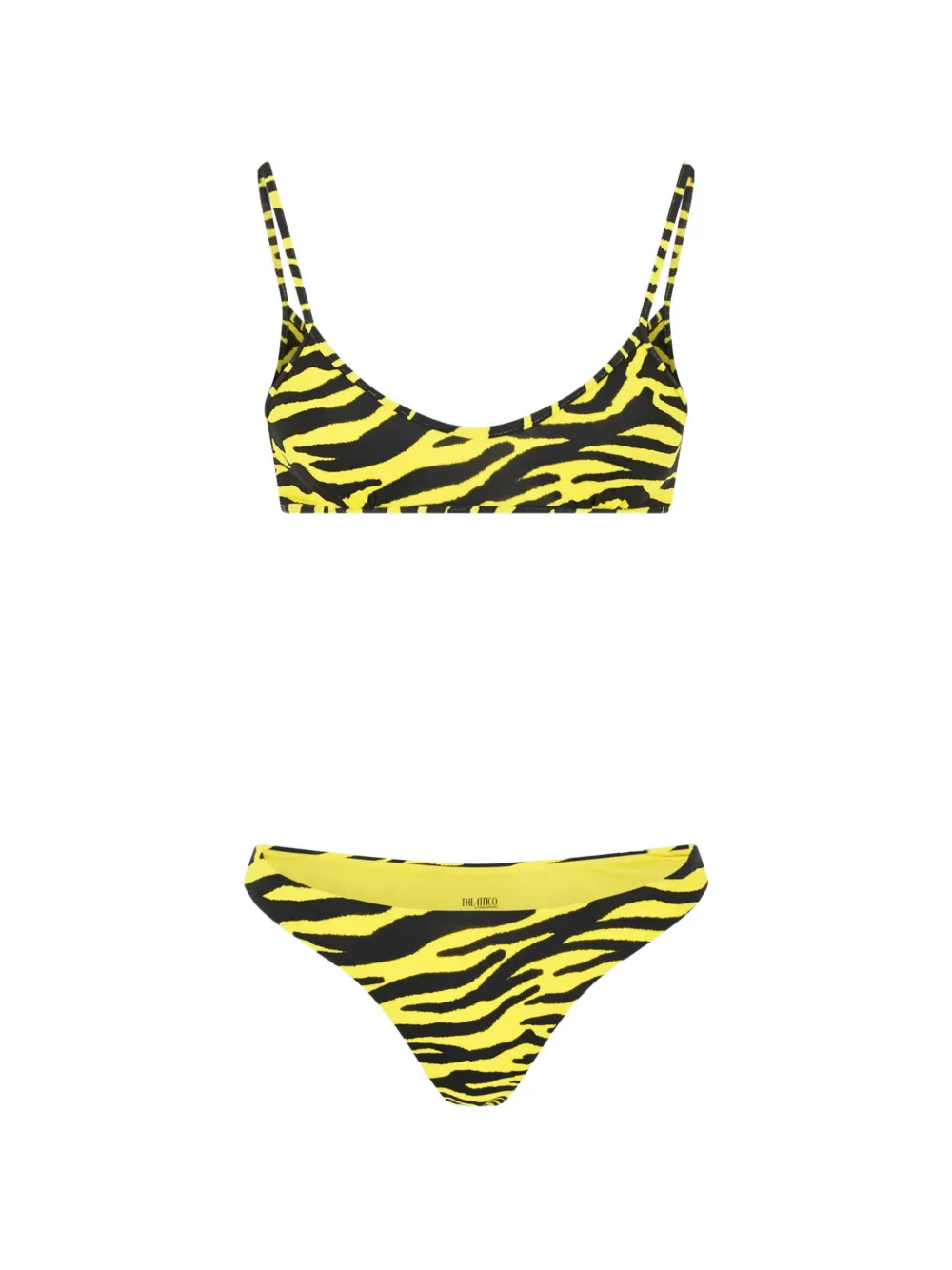 The Attico tiger-print bikini - Giallo