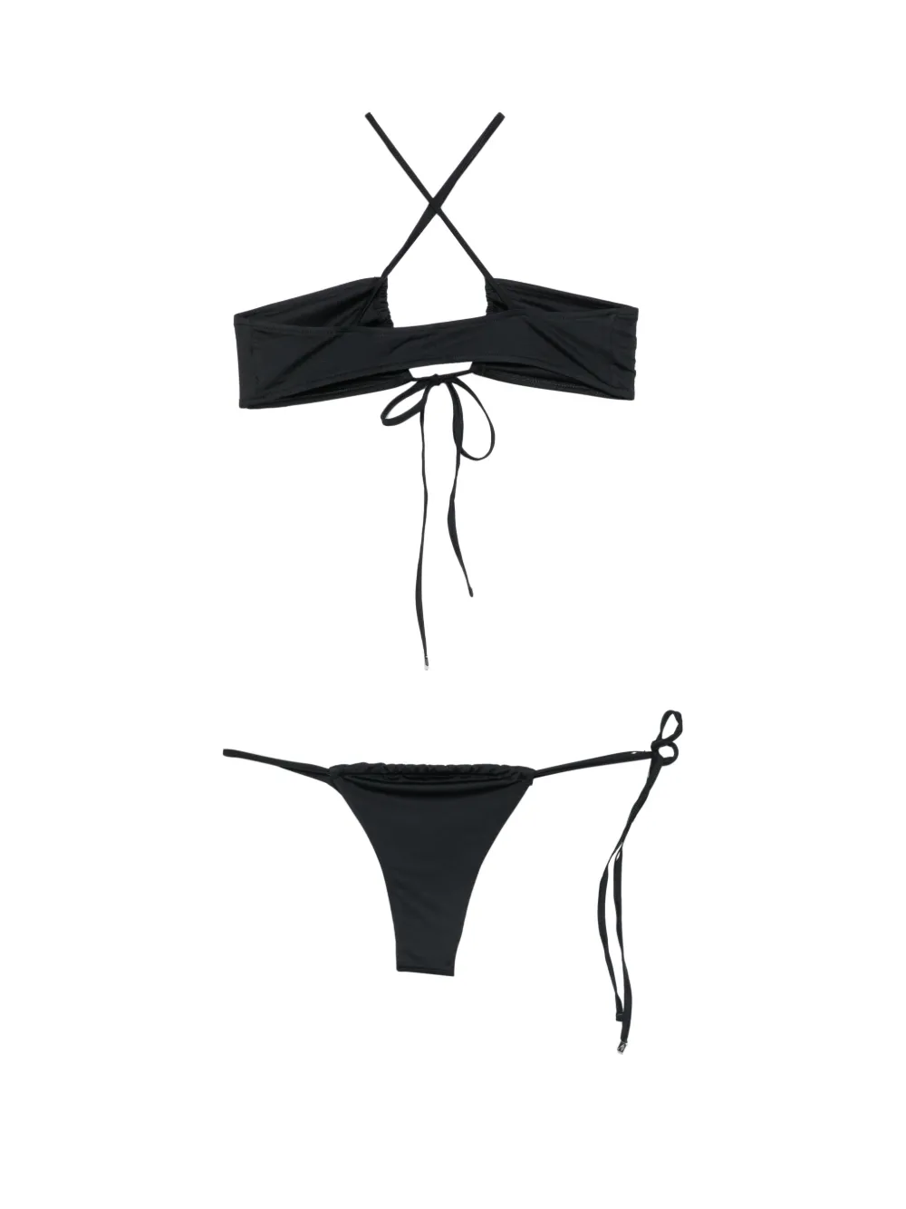 The Attico Bikini met halternek Zwart