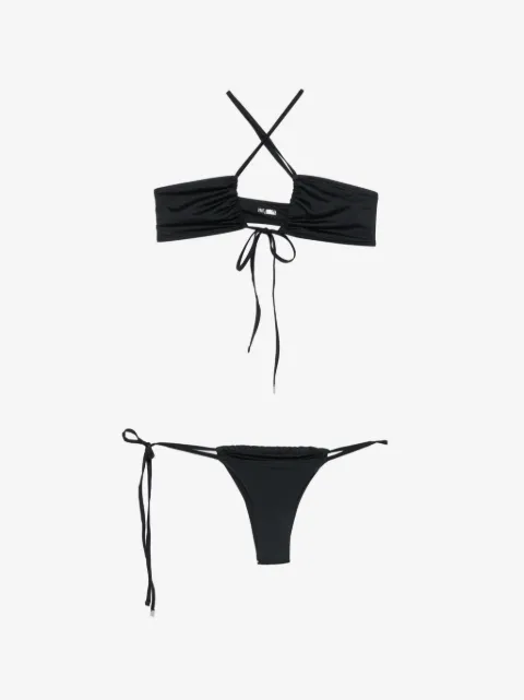 The Attico halterneck side-tie bikini
