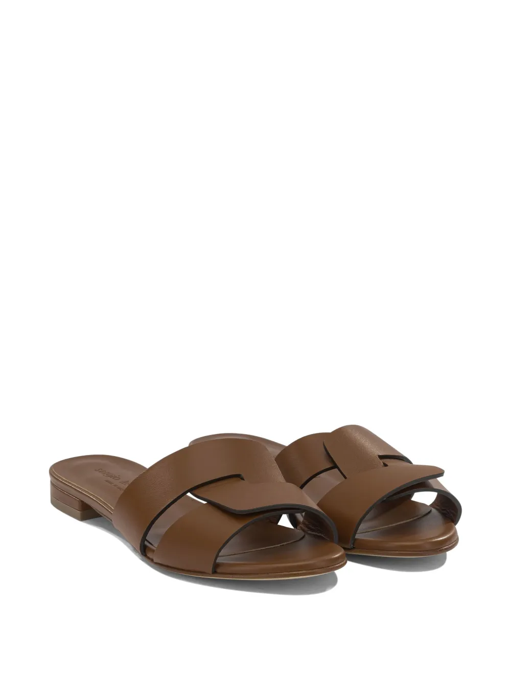 Sergio Levantesi Aria6 Tryde cut-out leather sandals Bruin