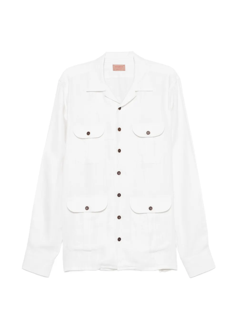 BORRIELLO NAPOLI four-pocket overshirt - Bianco