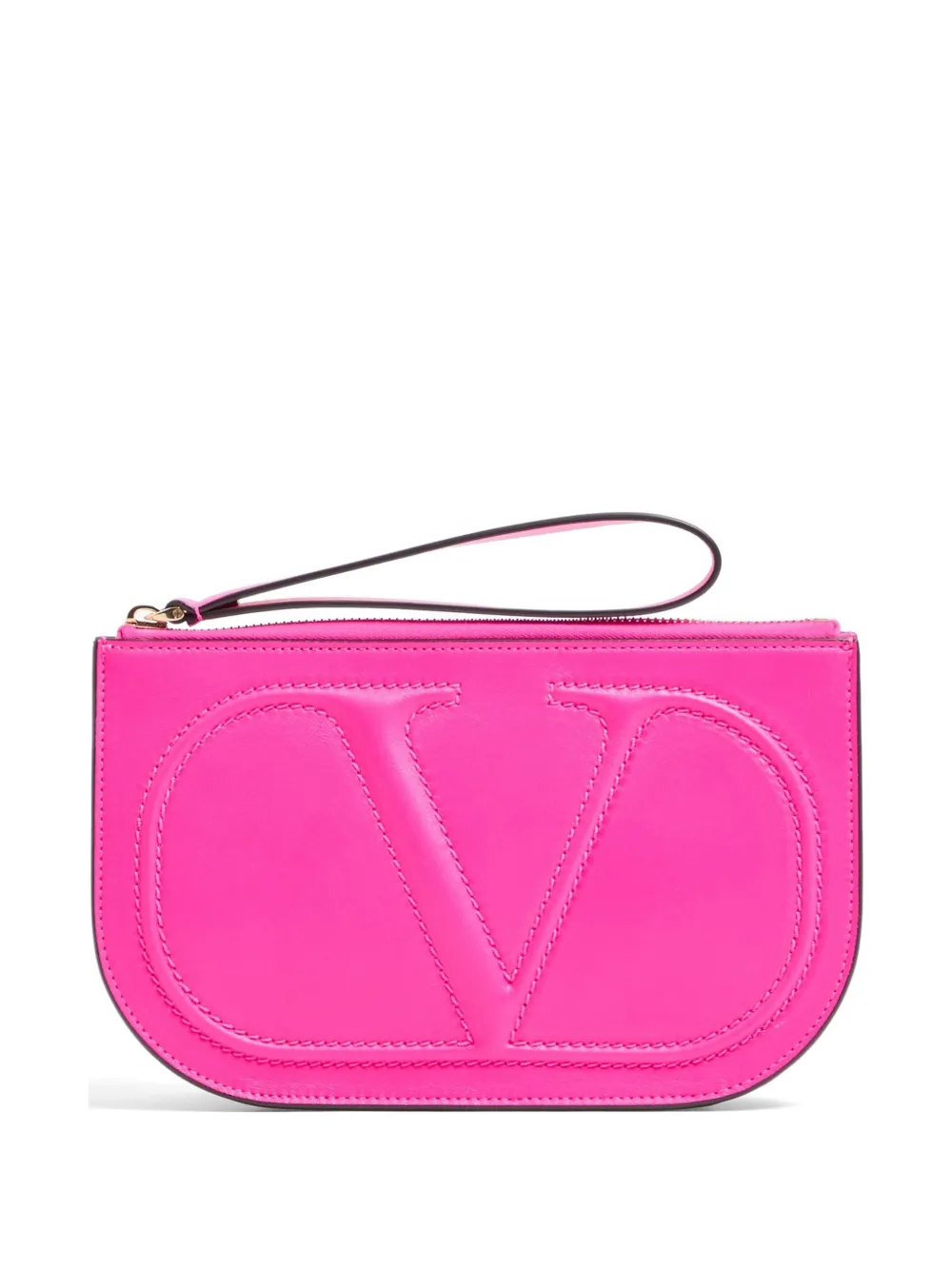 Valentino Garavani VLogo Walk nappa pouch - Rosa
