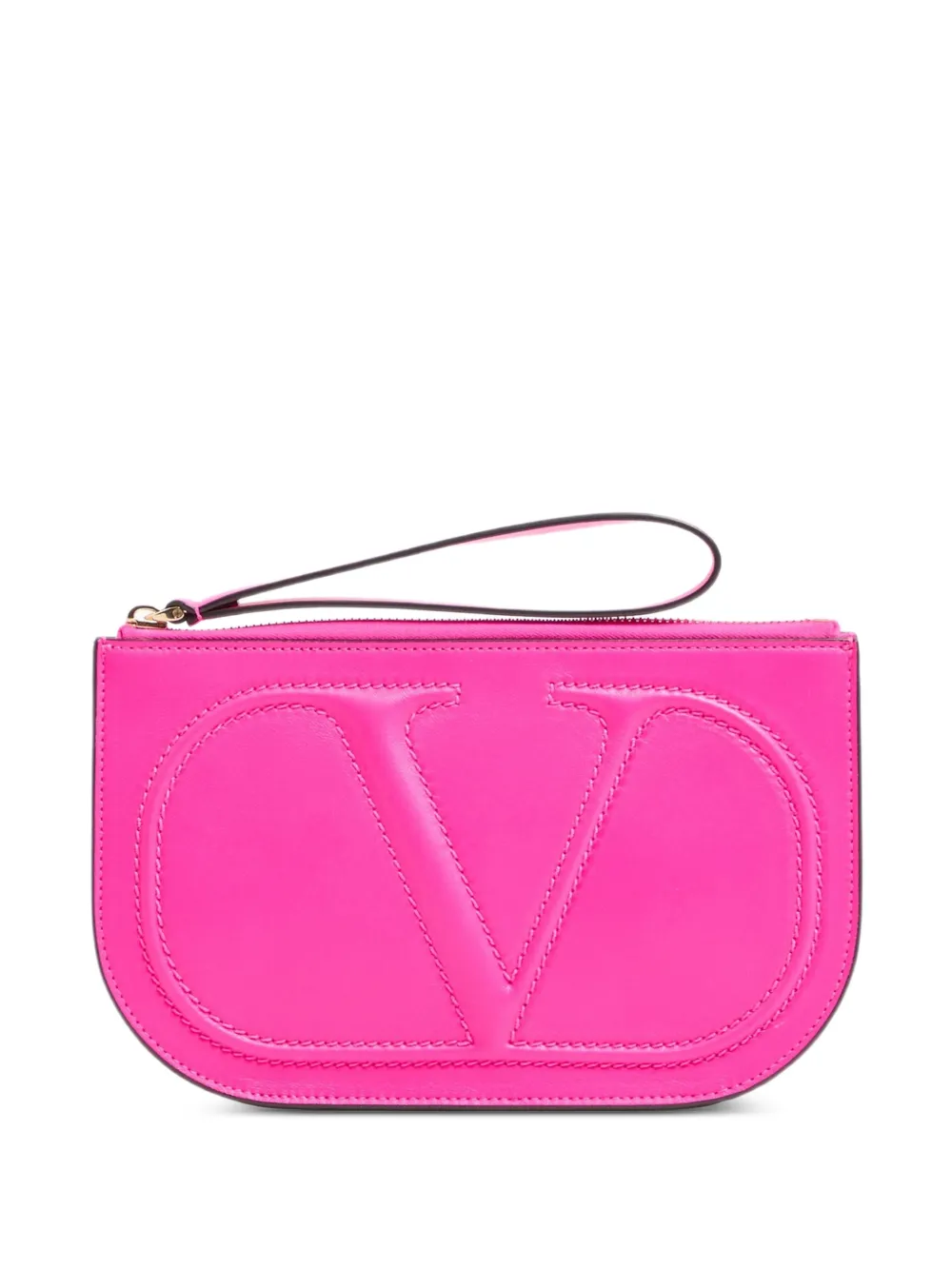 Valentino Garavani VLogo Walk nappa pouch - Rosa