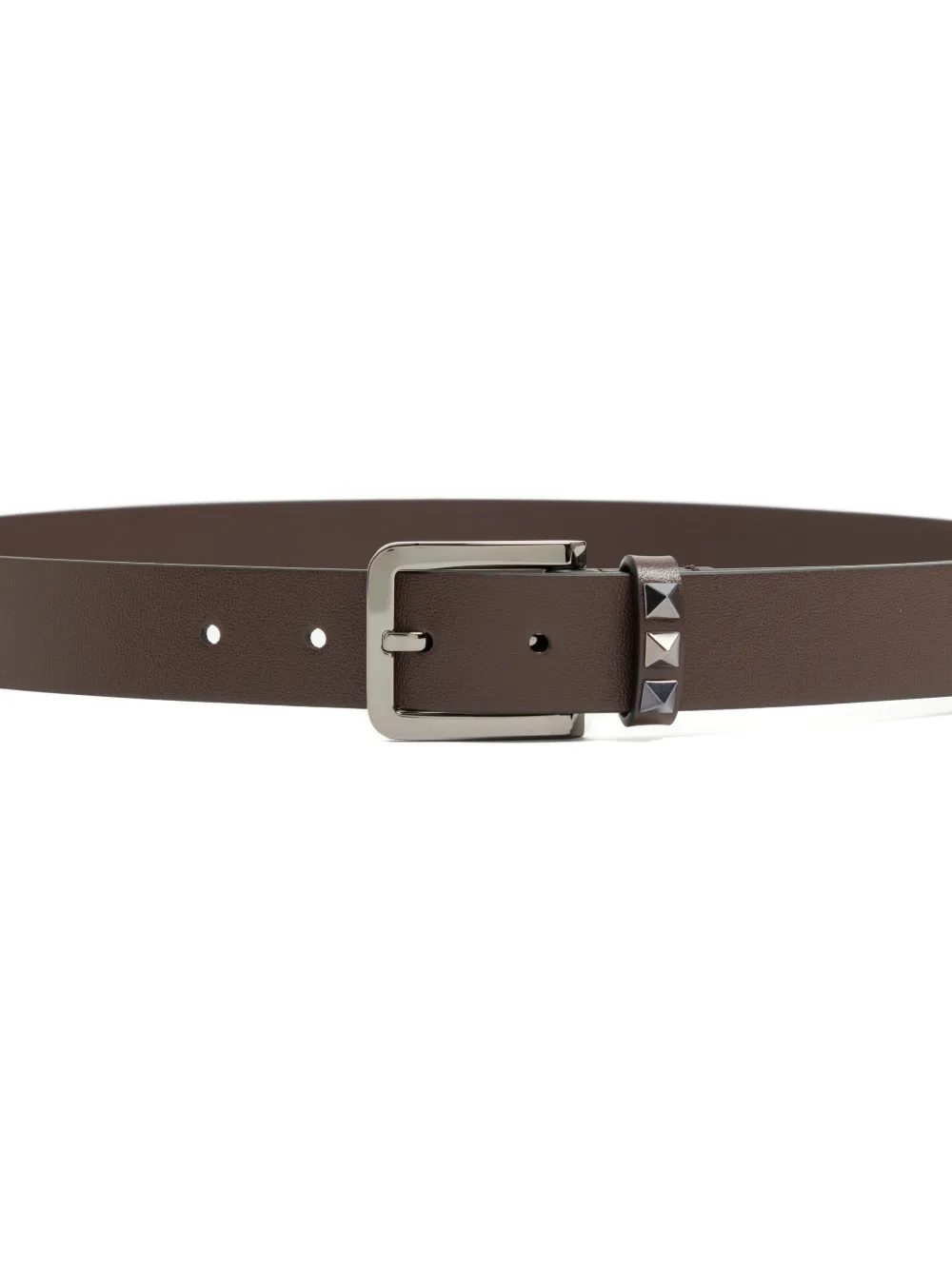 Valentino Garavani Rockstud kalfsleren riem 30 mm Bruin