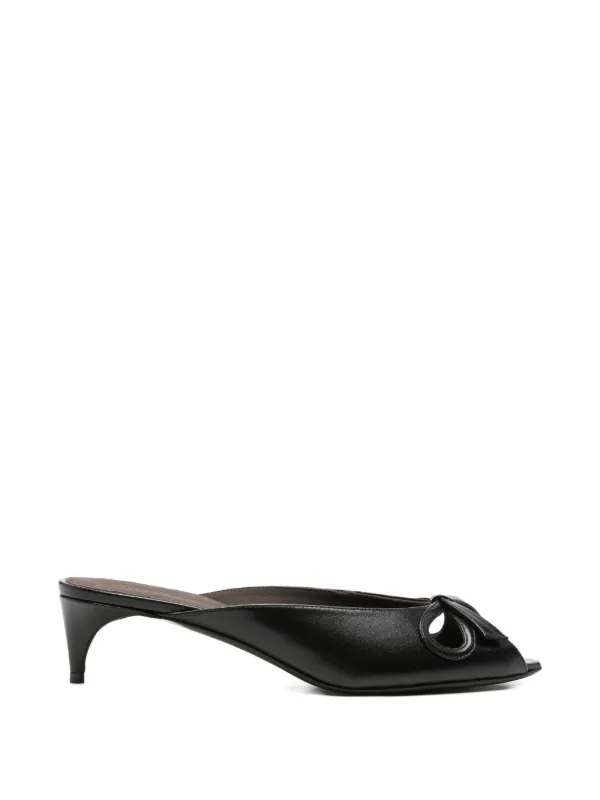 Bernadette Audrey Bow-detail Sandals in Black