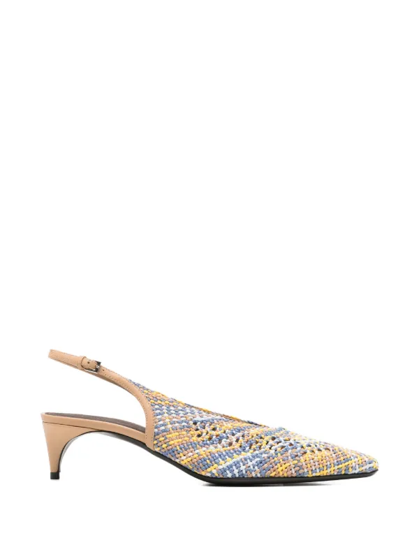 Bernadette Lolo Woven Slingback Pumps in Neutrals
