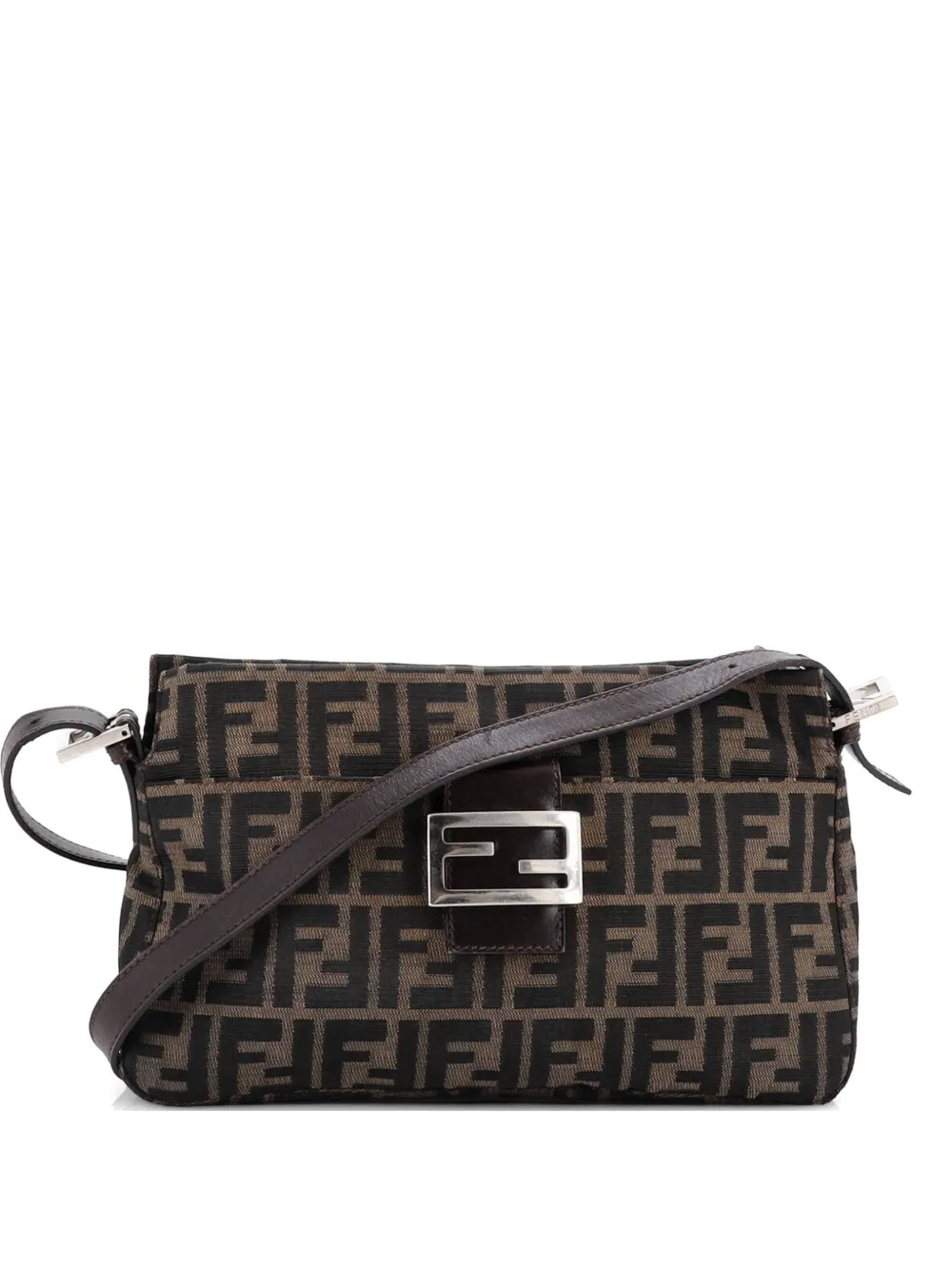 Fendi Pre-Owned Vintage Pocket Zucca Canvas Small shoulder bag - Braun