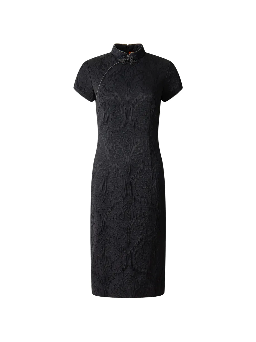 Shanghai Tang Tang Qipao short-sleeves midi dress - Schwarz