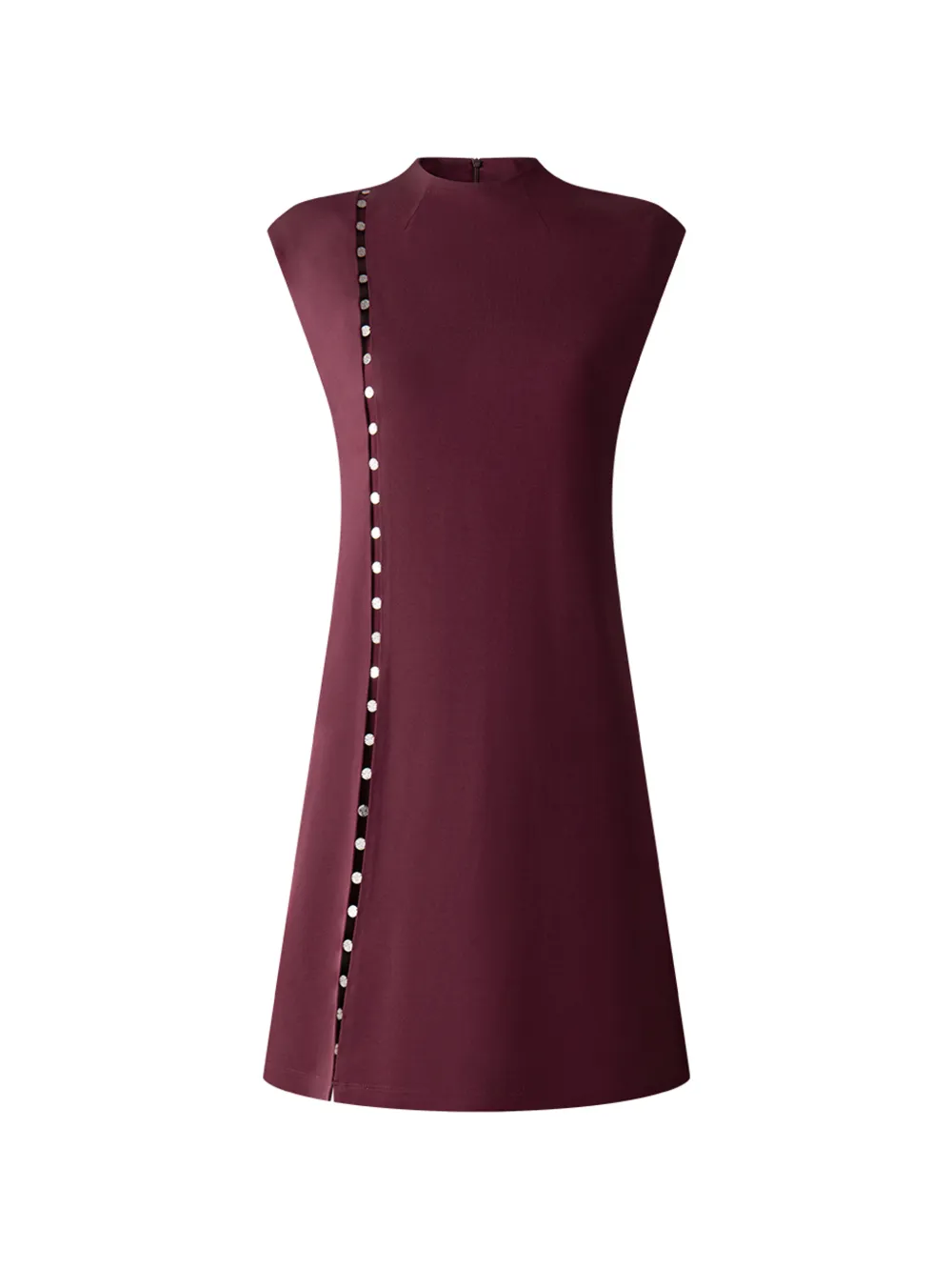 Shanghai Tang Tang mock-neck mini dress - Violett