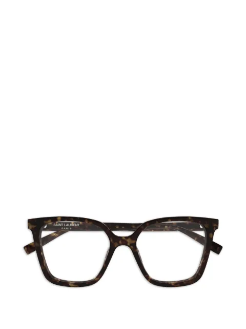 Saint Laurent Eyewear tortoiseshell-effect square-frame glasses