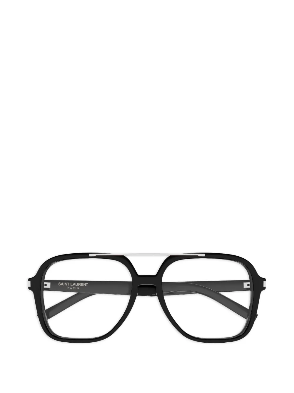 Saint Laurent Eyewear pilot-frame double-bridge glasses - Nero